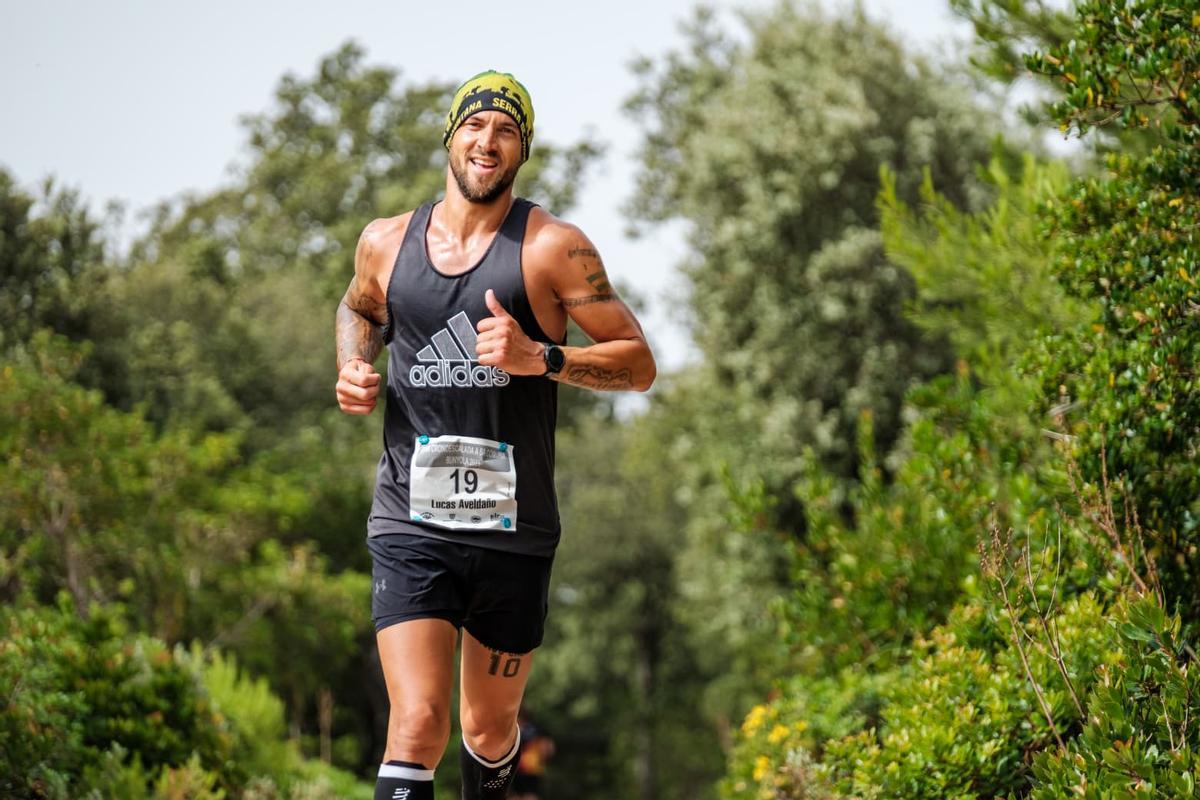 Lucas Aveldaño, en una competición deportiva.