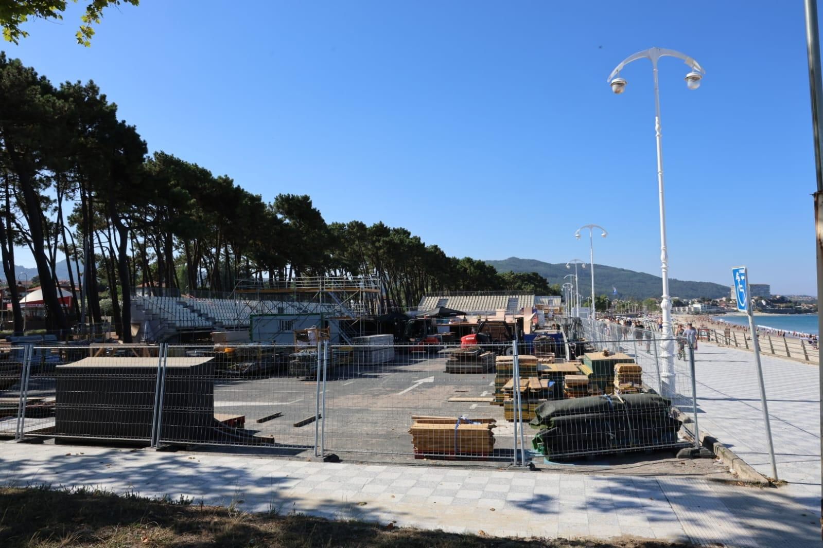 Restricciones de tráfico en Samil por el montaje de O Marisquiño