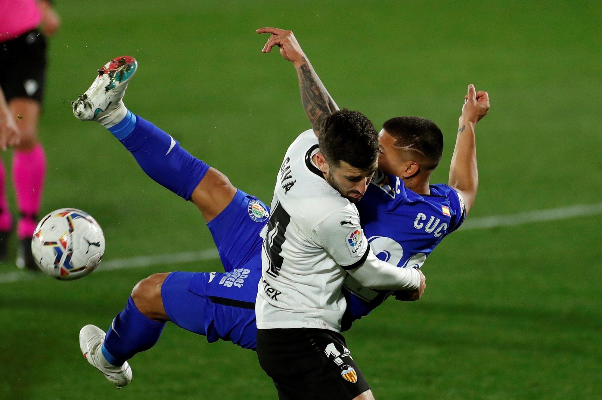 Las imágenes del partido entre el Getafe y el Valencia CF