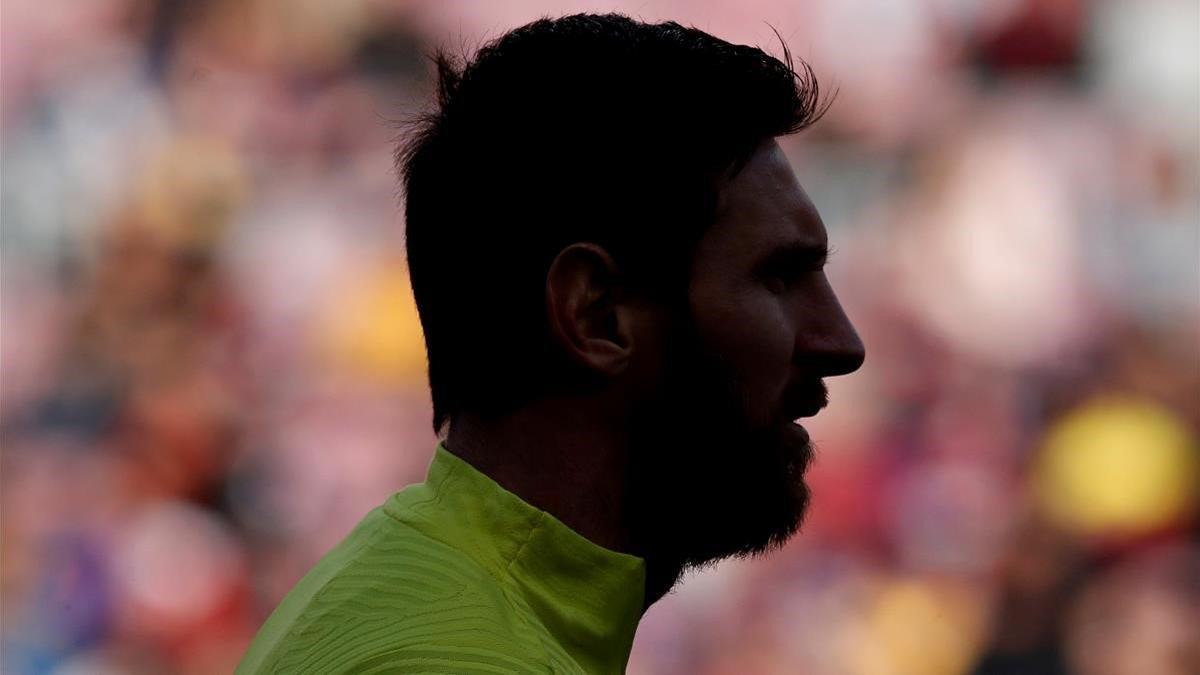 El perfil de Messi, antes del encuentro ante el Getafe.