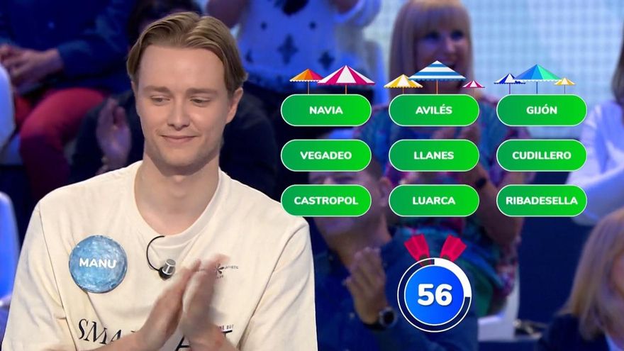 Manu demuestra en Pasapalabra que conoce muy bien Asturias: borda la prueba y deja alucinado a todo el plató