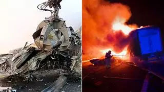 Cortada otra vez la AP-7, a la altura de L'Aldea, por un accidente con tres camiones implicados