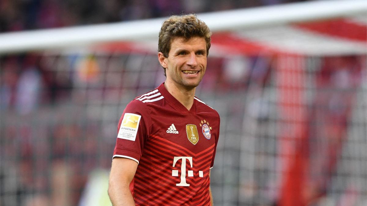 Müller, en un partido con el Bayern