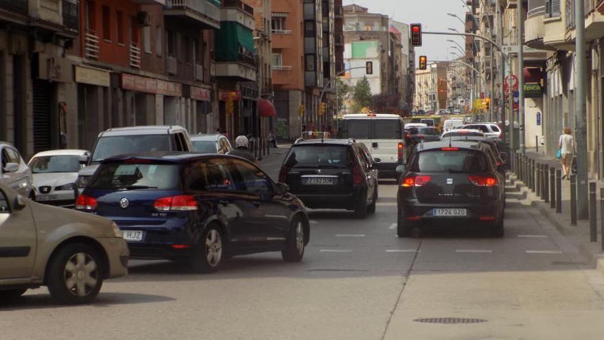 Retencions a la carretera de Vic amb Sant Cristòfol.