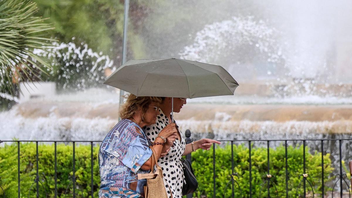 Valencia VLC tormenta lluvia en el centro