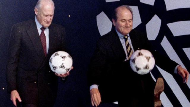 ecarrasco35148382 fifa general secretary joseph blatter r kicks a ball as he160816190557