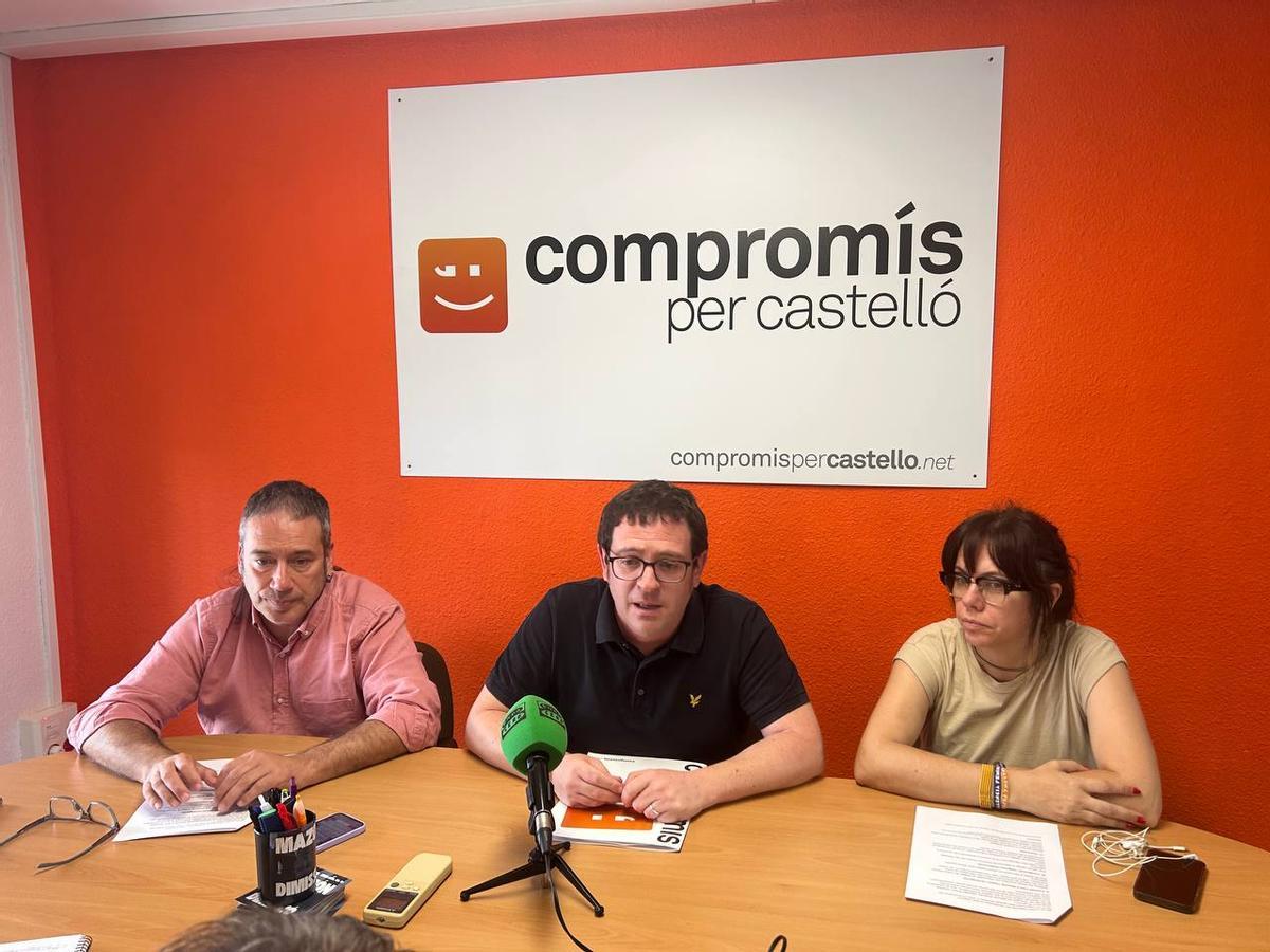 Los concejales de Compromís Sancho, Garcia y Bou, en una fotografía de archivo.