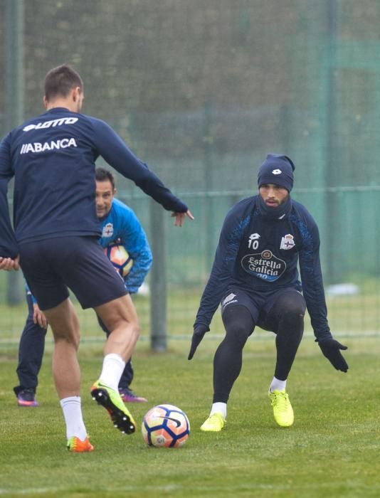 Entrenamiento del Deportivo en Abegondo