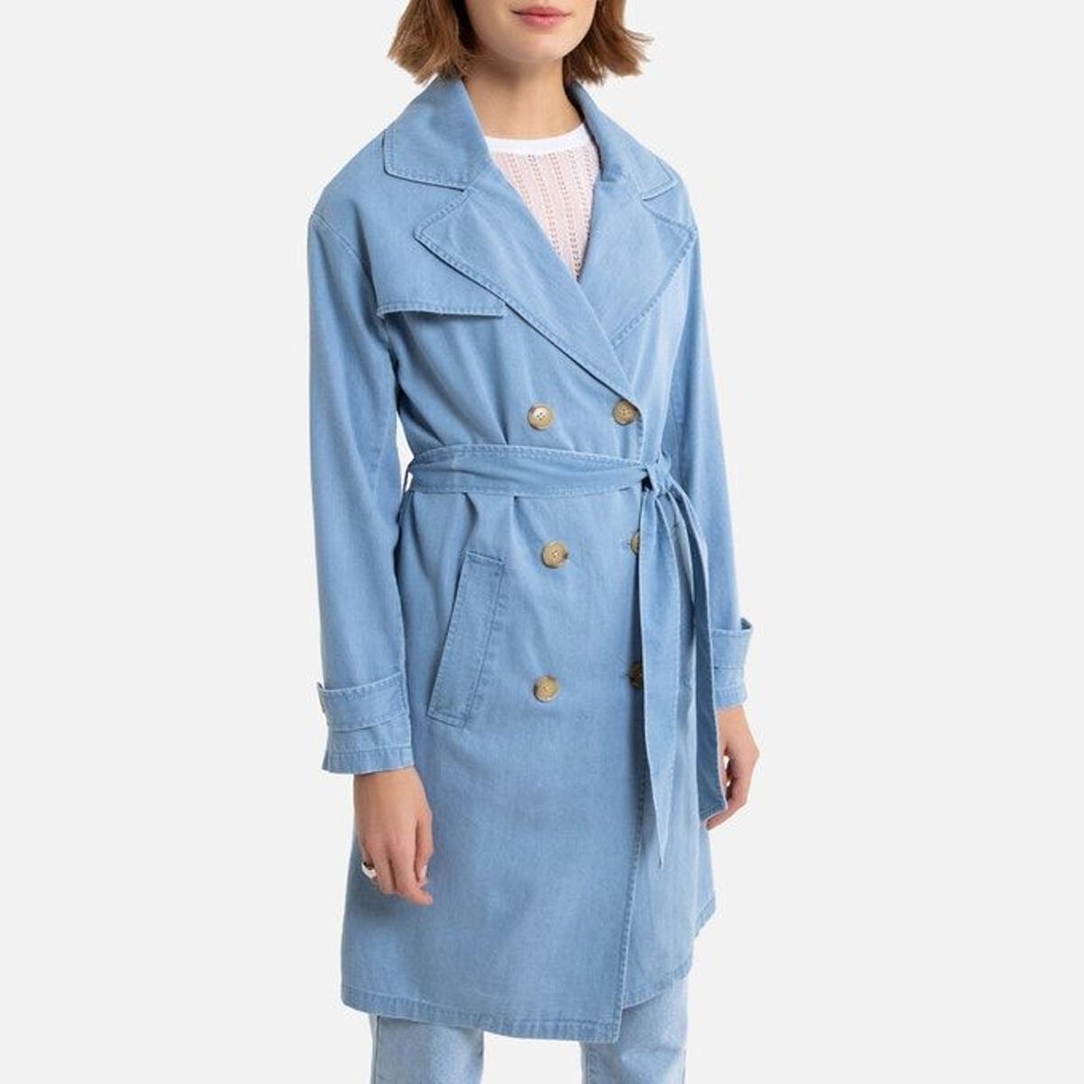 Trench vaporoso de denim ligero