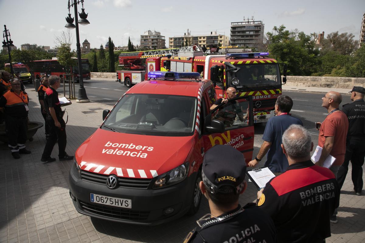 Valencia. Simulacro de incendio en el Museo San Pio V