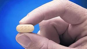 Una pastilla del fàrmac contra l’hepatitis C desenvolupat per Gilead.