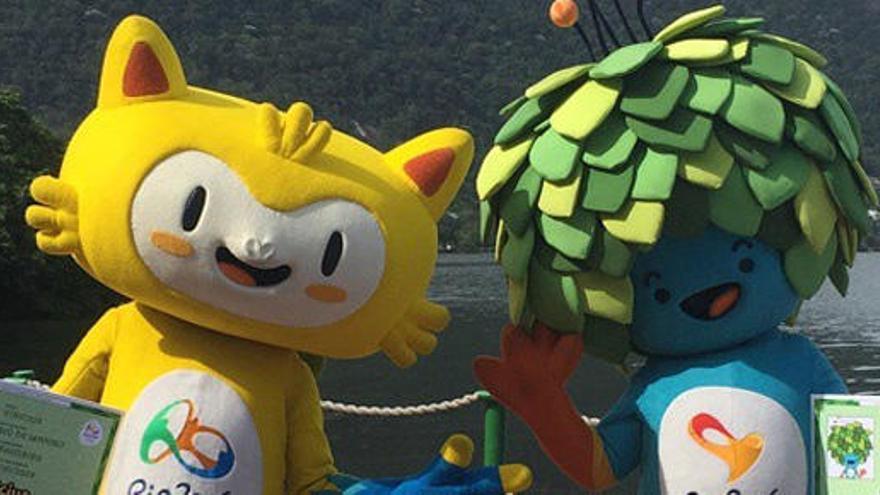 Mascotas oficiales de las Olimpiadas de Río 2016.