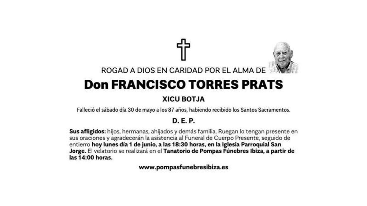 Esquela Francisco Torres Prats