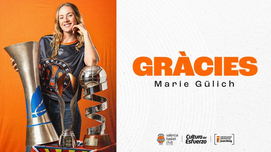Marie Gülich, una histórica, deja el Valencia Basket