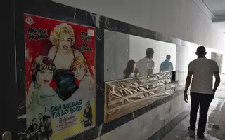 La muralla bajo el cine Barrueco de Zamora