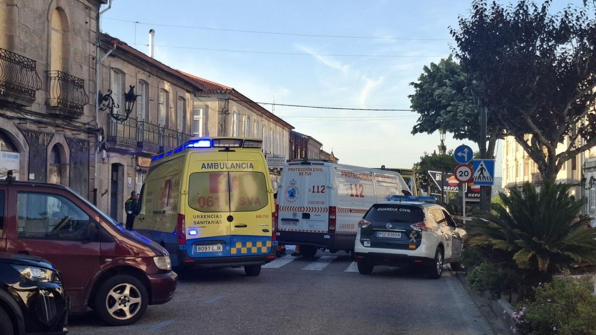 Operativo desplegado en el centro urbano de Tui