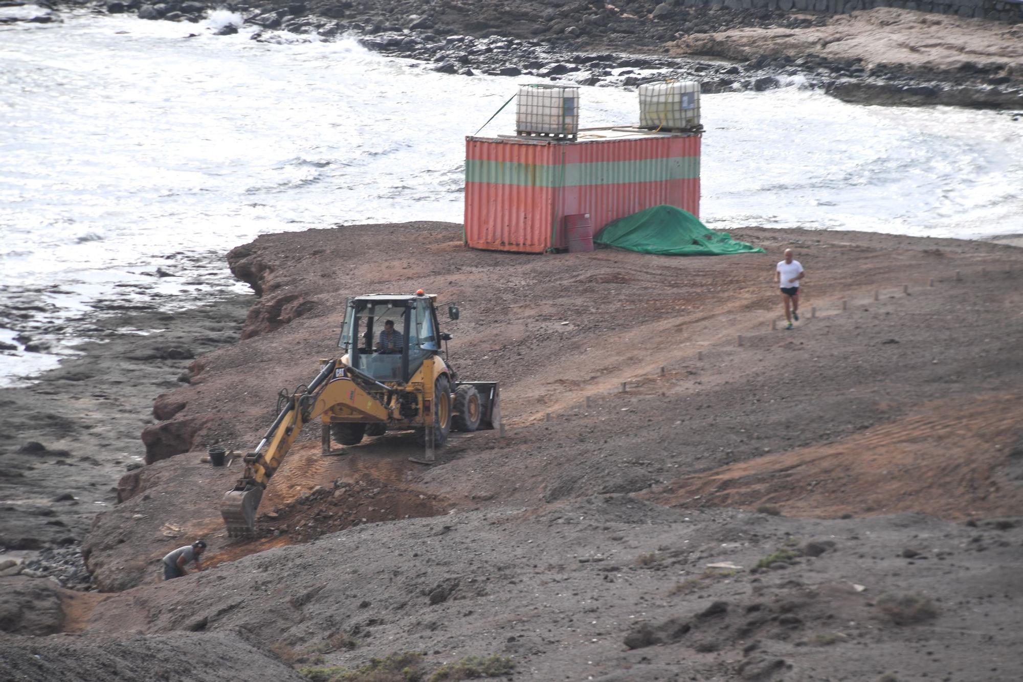 Obras en el muelle de Arinaga