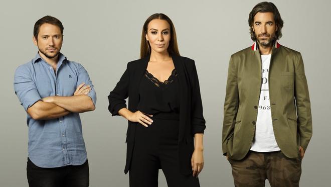 Manuel Martos, Mónica Naranjo y Joe Pérez-Orive. Jurado de OT