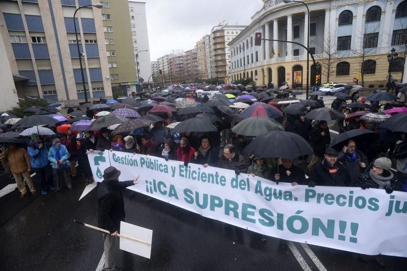 Manifestación contra el ICA en Zaragoza