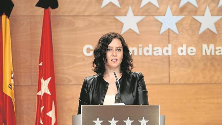 Ayuso acusa a Sánchez de «arruinar» Madrid por vetar el paso a la fase 1