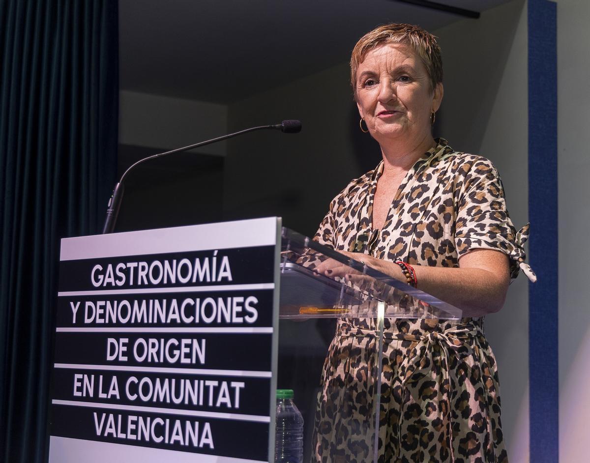 Marián Cano, durante un acto sobre Indicaciones Geográficas.