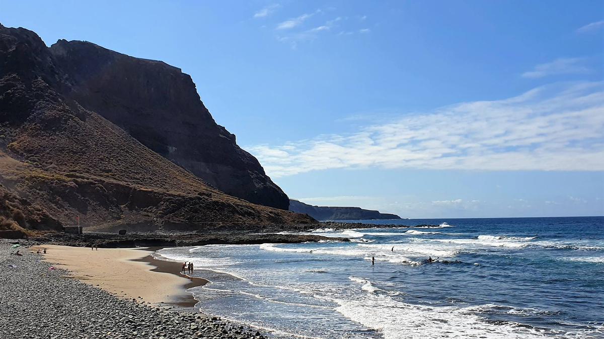 Imagen de la playa de San Felipe, en Guía.