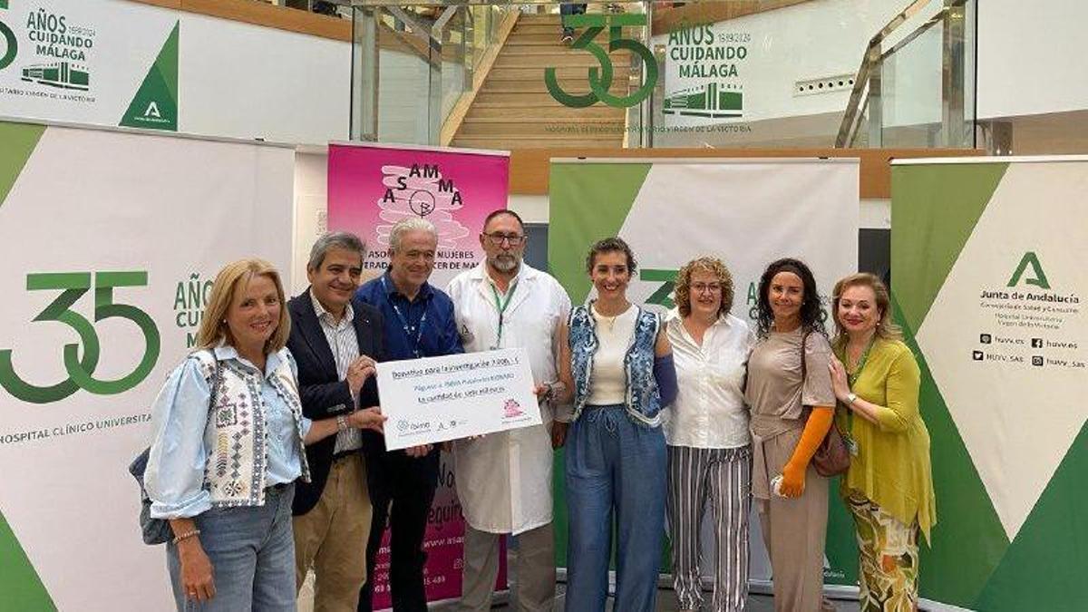 Ibima recibe en el Hospital Clínico por parte de la asociación Asamma una dotación de 7.000 euros para investigación genética relacionada con el cáncer de mama metastásico
