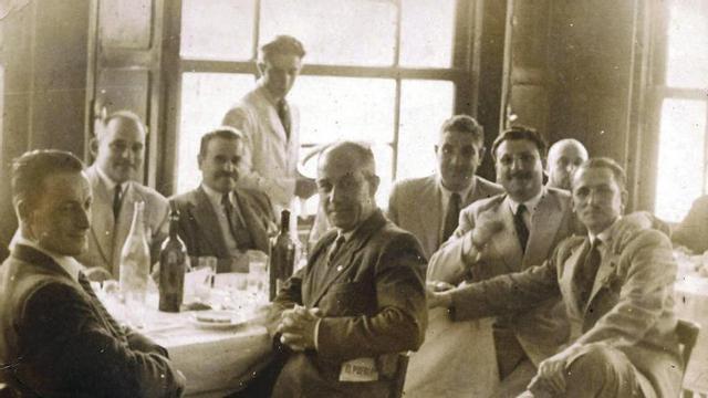 Con amigos e compañeiros da Facultade en Madrid.