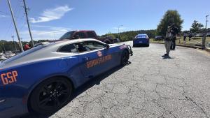 Control policial tras el tiroteo en la escuela secundaria Apalachee.