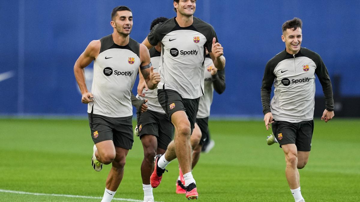 El entreno del Barça antes de medirse al Betis
