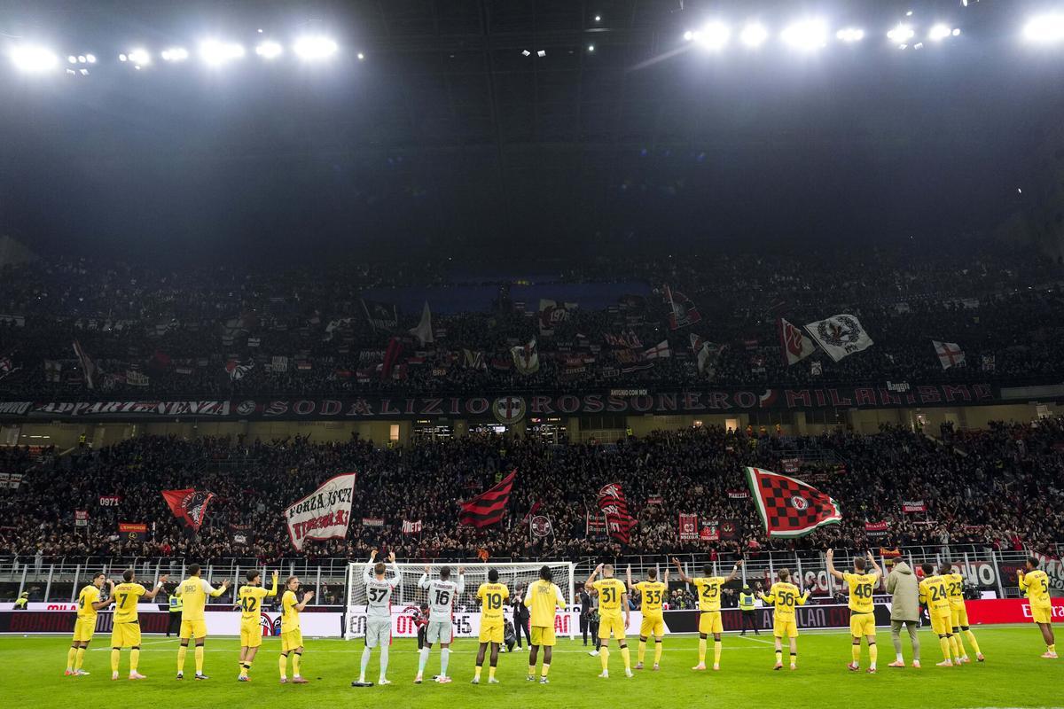 El Milan celebra una victoria en San Siro