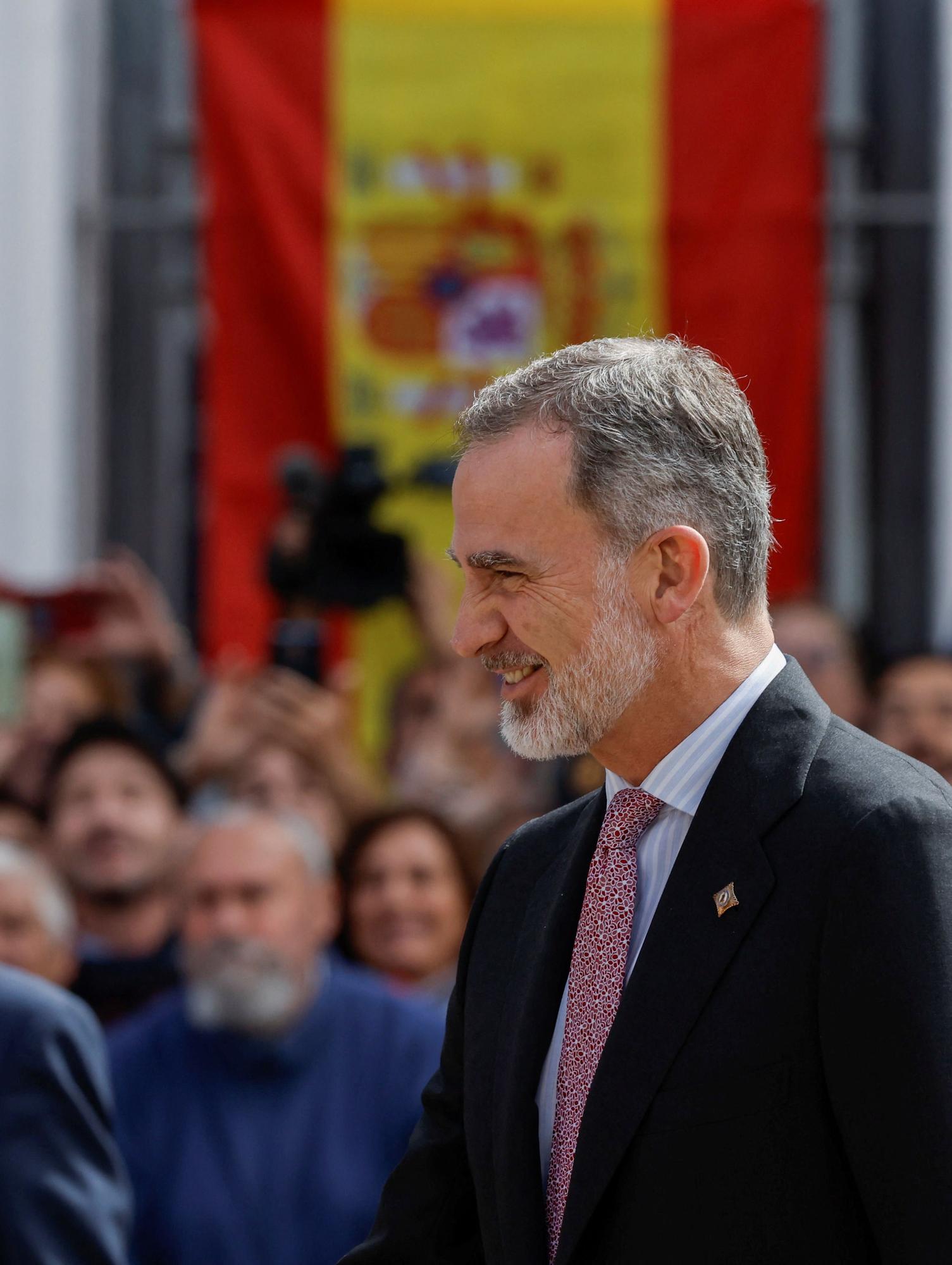 Spain's King Felipe VI arrives to attend the meeting of the five "Real Maestranzas de Caballeria", in Ronda