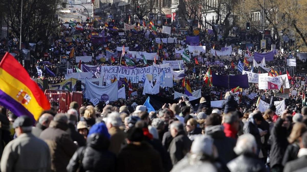 Marcha del Cambio organizada por Podemos en el año 2015.
