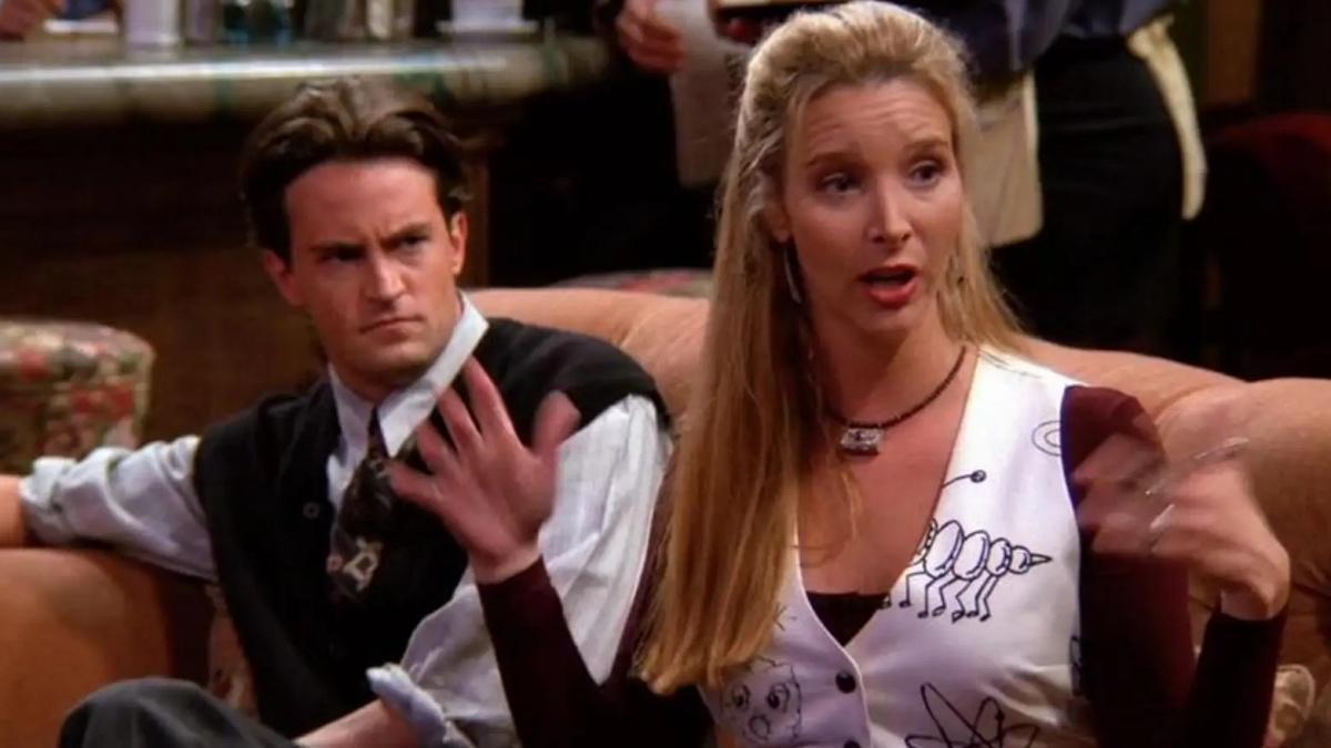 Matthew Perry y Lisa Kudrow en Friends