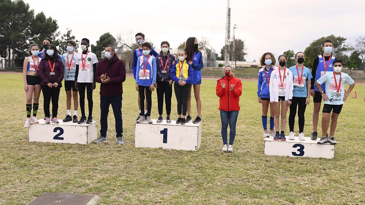 La entrega de trofeos con Antonio Peñalver y Pruden Guerrero