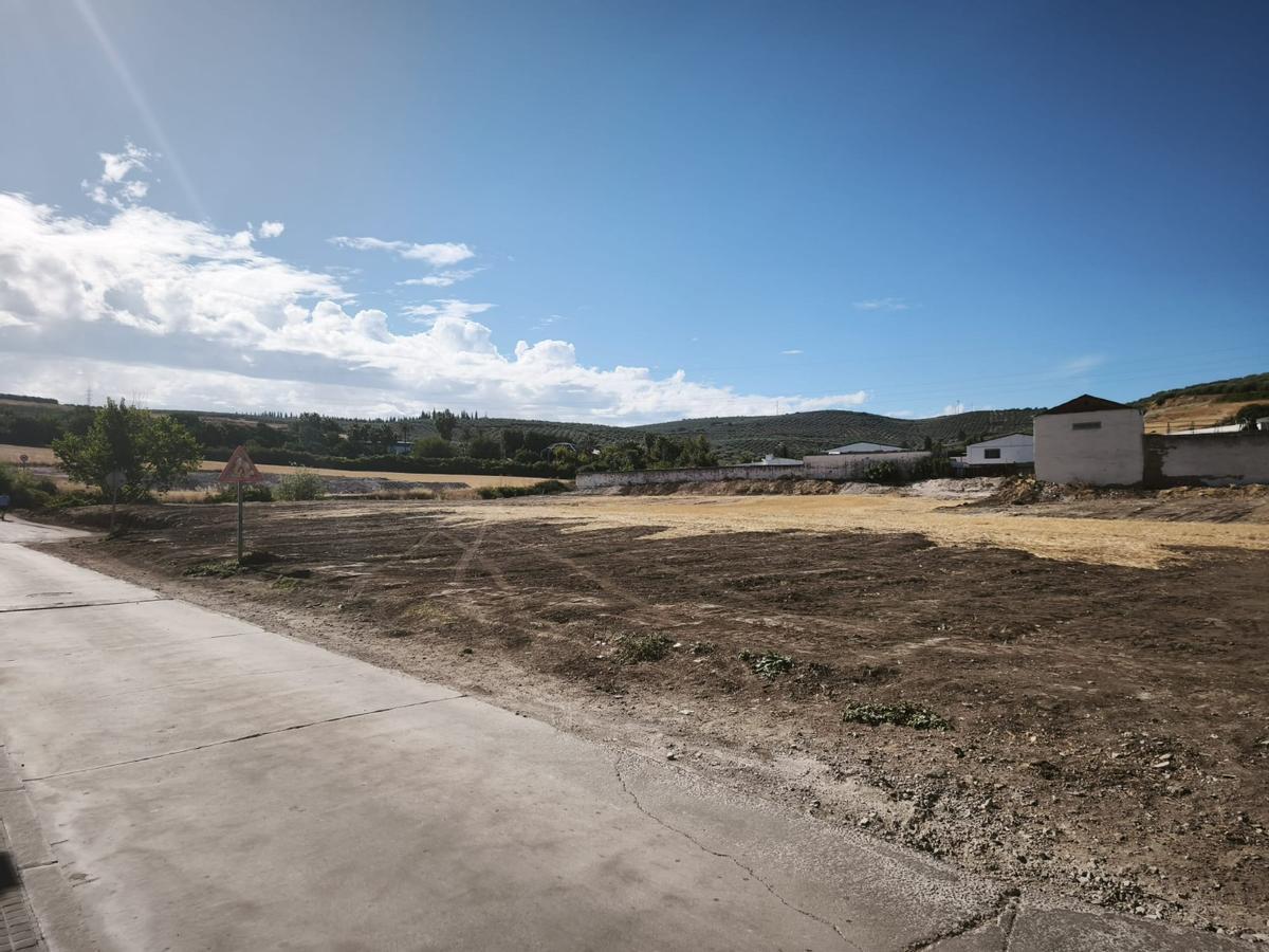 Zona afectada por los movimientos de tierras.