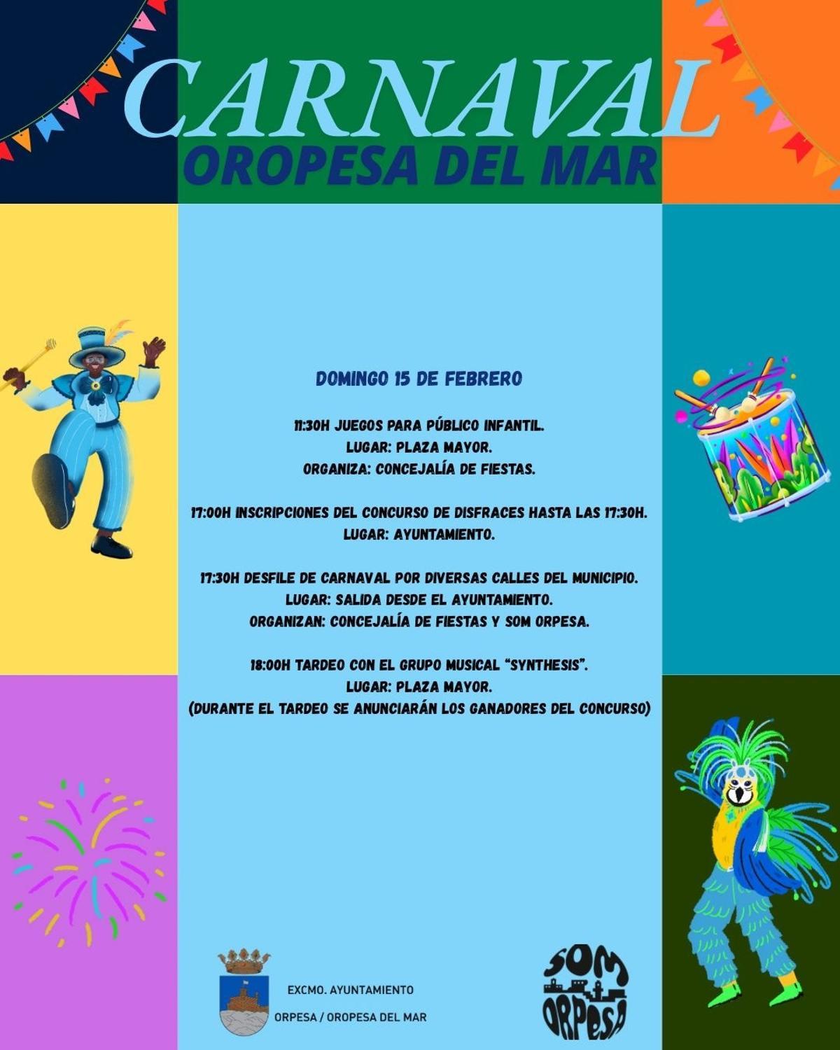 Programación actualizada del Carnaval de Orpesa.