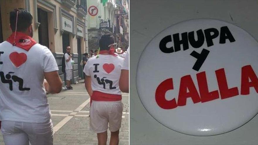 Decomisan en Sanfermines chapas con lemas machistas