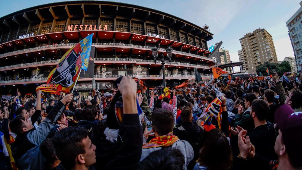 El estadio de Mestalla vivió un gran ambiente