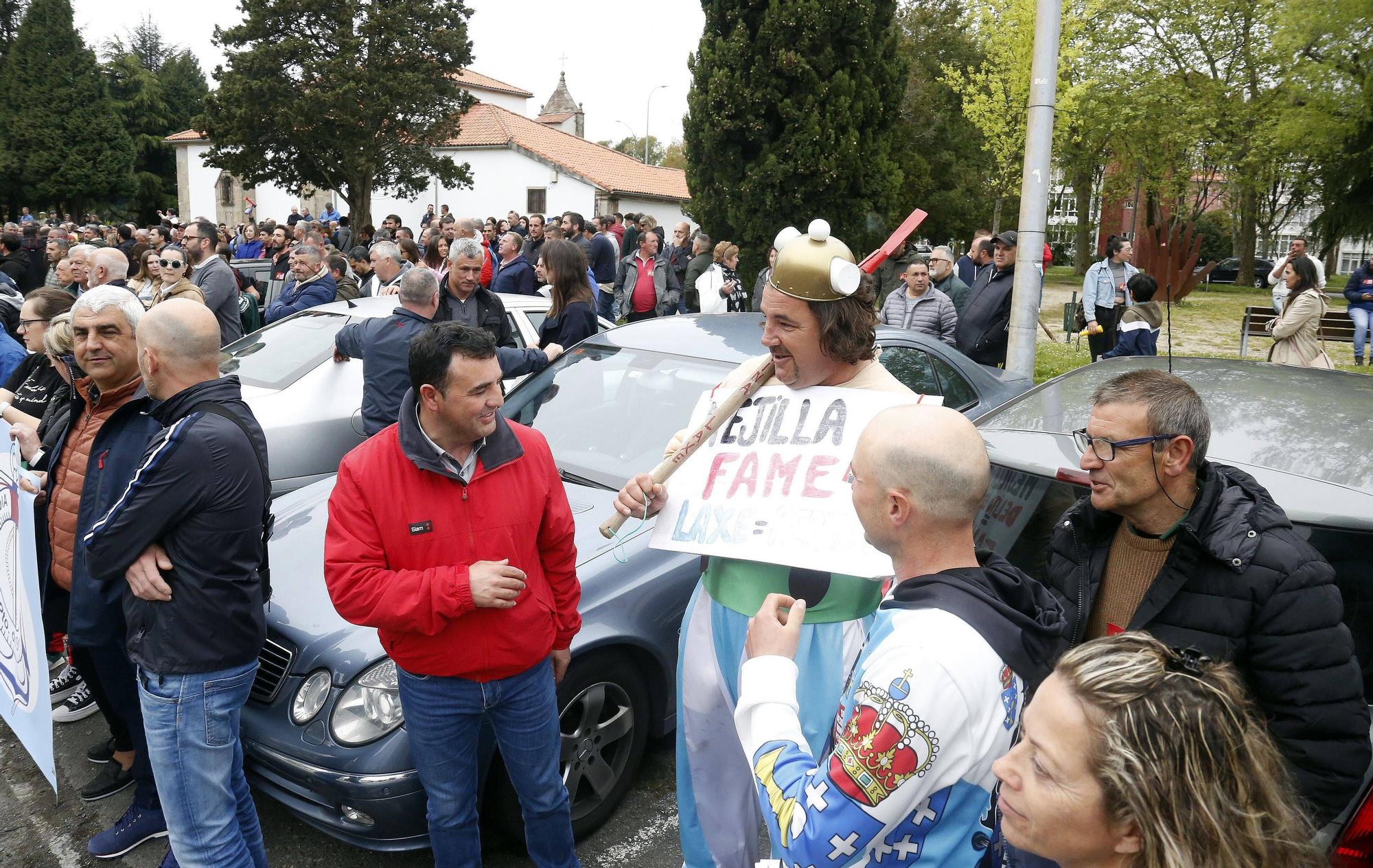 Manifestación del sector percebeiro en Santiago