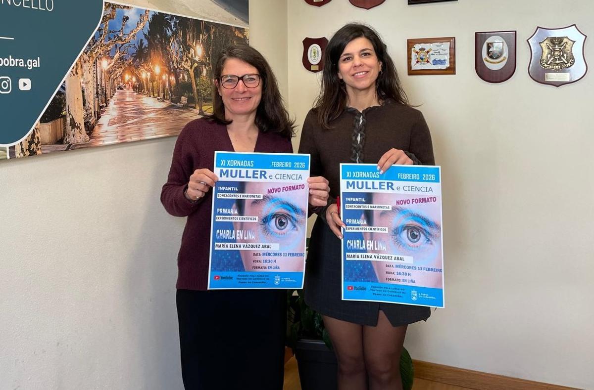 A concelleira Estefanía Ramos, á dereita, na presentación das xornadas.