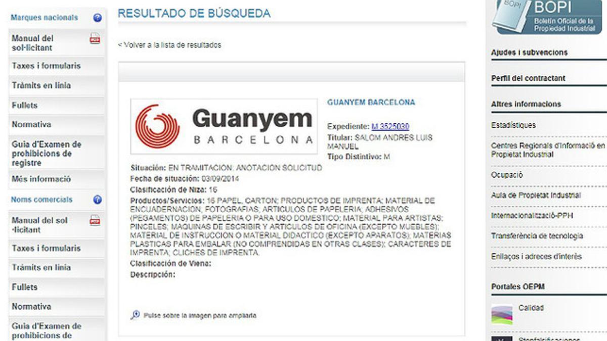 Un asesor del PP registra la marca 'Guanyem Barcelona' y 'Guanyem Valencia'