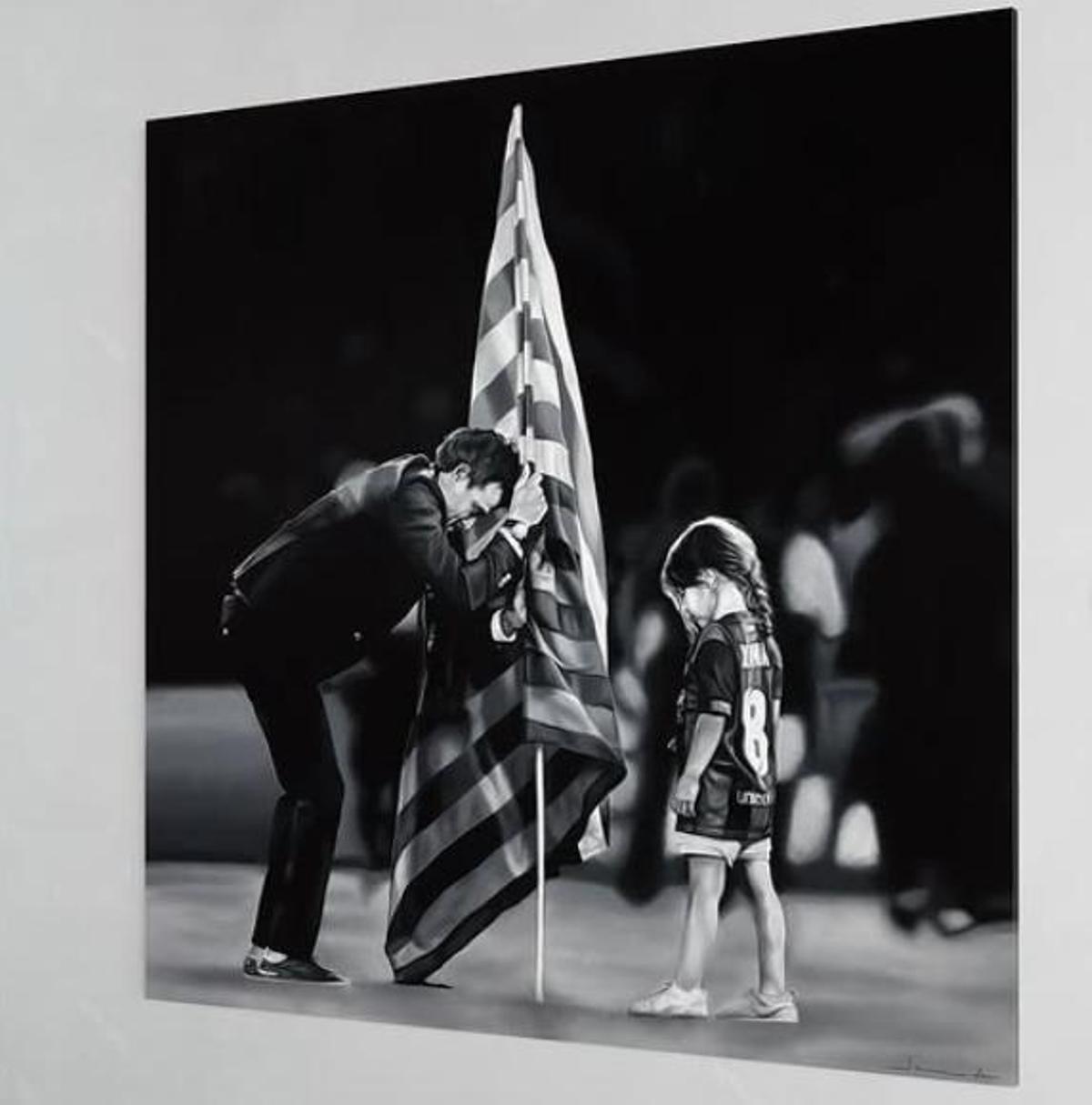 Pintura realizada por Janna Antich de Luis Enrique