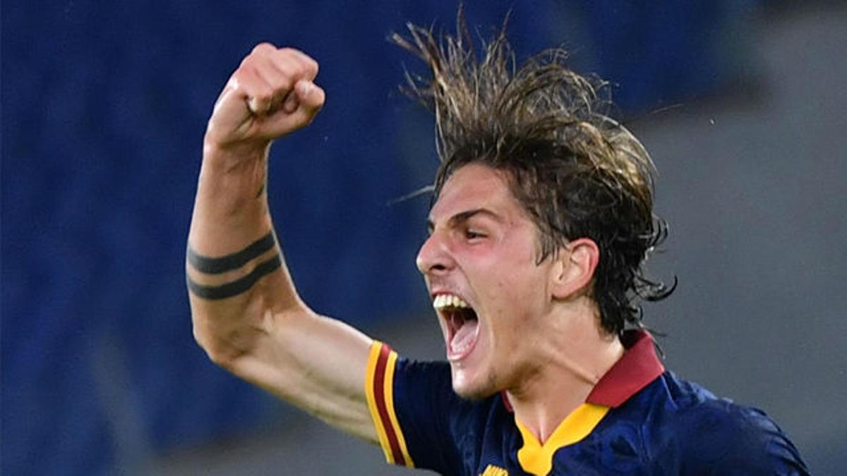 Zaniolo marcó el tercer tanto para la Roma