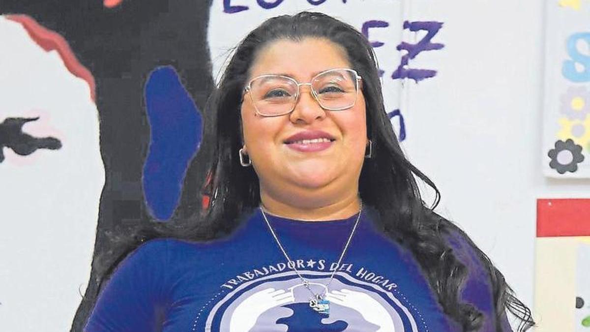 Karen Urrutia Benavidez, miembro de la Asociación de Trabajadoras del Hogar y Cuidados de Zaragoza:
