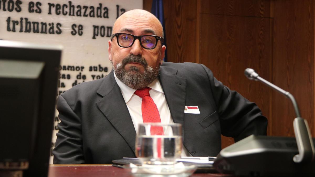 L'antic assessor de l'exministre José Luis Ábalos, Koldo García, aquest dilluns en una compareixença de la comissió d'investigació del Senat sobre el cas de presumpte corrupció en la compra de material sanitari en pandèmia