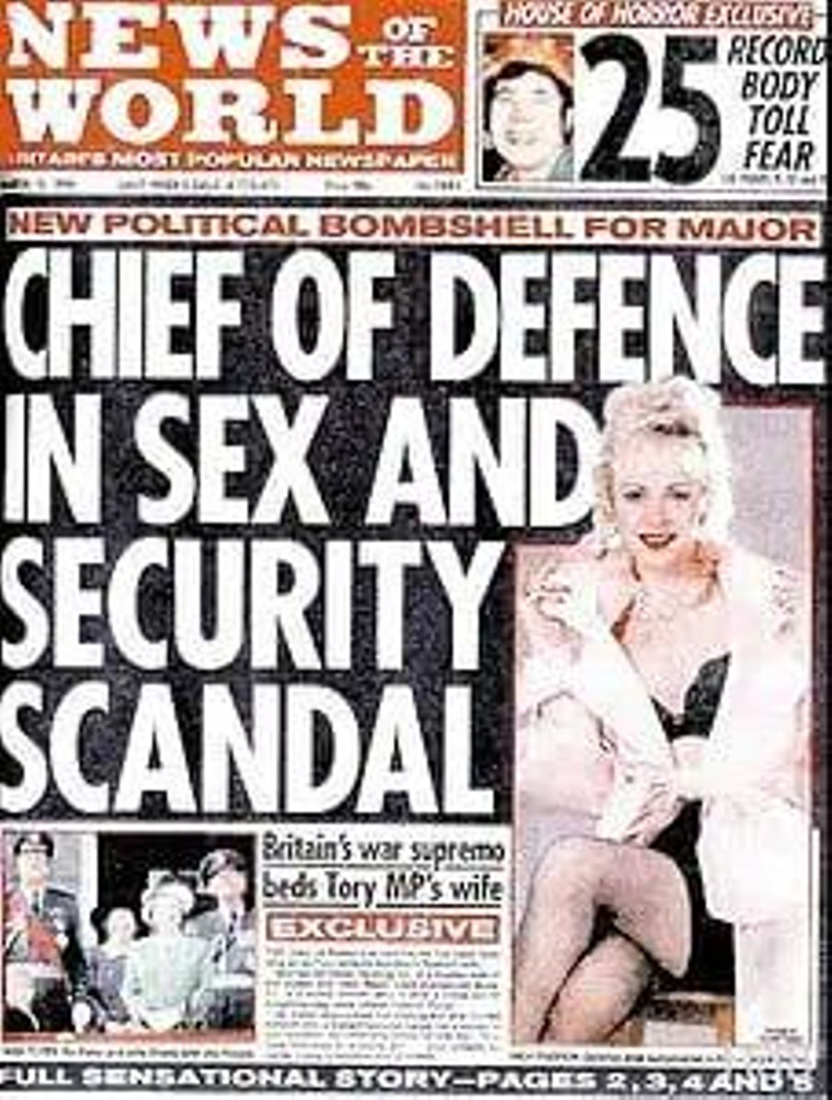 Portada de 'News of the World' cuando estalló el escándalo.