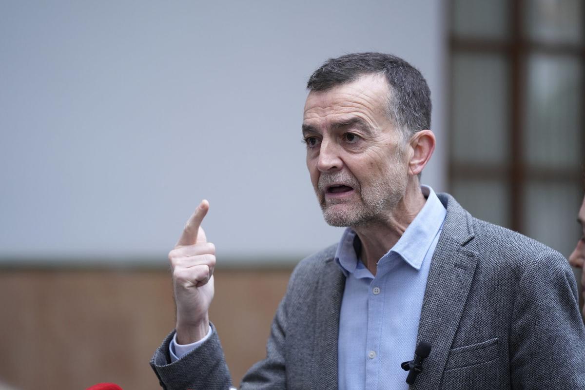 El coordinador federal de Izquierda Unida, Antonio Maíllo, en un acto esta semana.