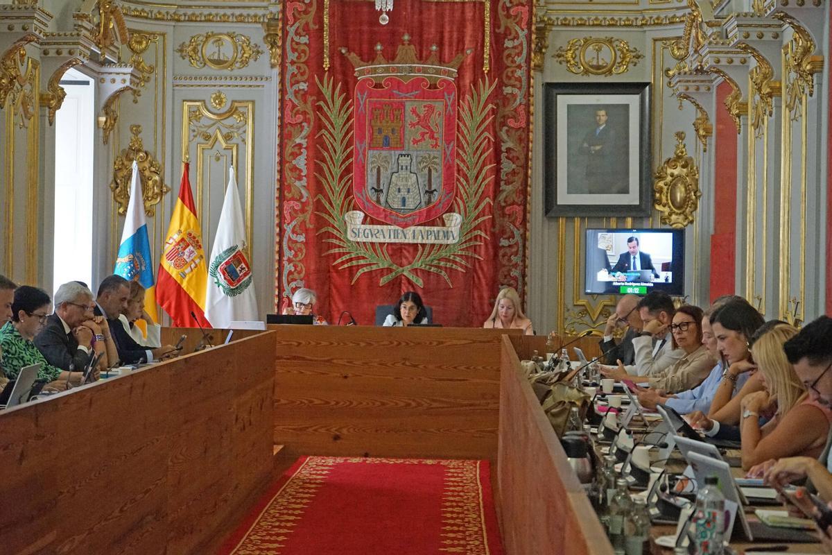 Momento del pleno celebrado este viernes en el Ayuntamiento de Las Palmas de Gran Canaria.