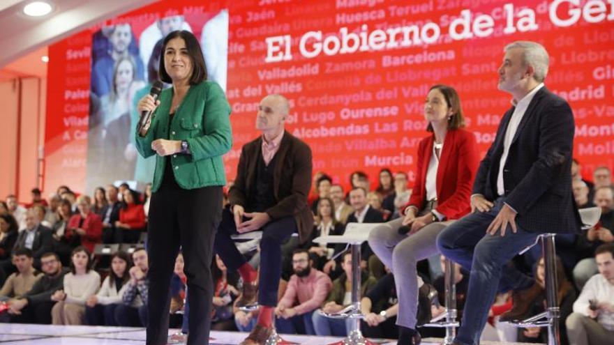 Carolina Darias, Antonio Muñoz, Reyes Maroto y Jaume Collboni, ayer.